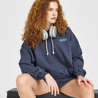 Raw Lounge Oversized Hoodie | Washed True Blue