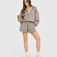 Raw Lounge Oversized Zip Hoodie | Washed Minky