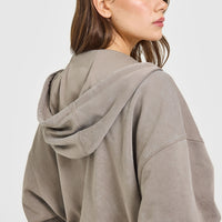 Raw Lounge Oversized Zip Hoodie | Washed Minky