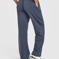 Raw Lounge Wide Leg Joggers | Washed True Blue