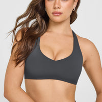 SoftMotion™ Bralette with White Logo | Coal