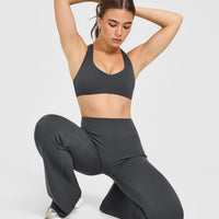 SoftMotion™ Bralette with White Logo | Coal