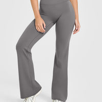 SoftMotionâ„¢ Flared Bottoms with White Logo | Ash Grey