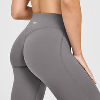 SoftMotionâ„¢ Flared Bottoms with White Logo | Ash Grey
