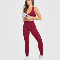 SoftMotion™ High Waisted Leggings | Ruby Red