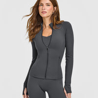 SoftMotion™ Jacket with White Logo | Coal