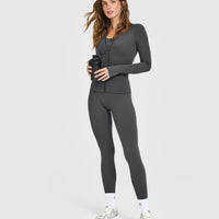 SoftMotion™ Jacket with White Logo | Coal