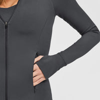 SoftMotion™ Jacket with White Logo | Coal