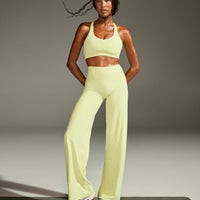 SoftMotionâ„¢ Straight Leg Bottoms | Pastel Yellow