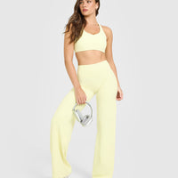 SoftMotionâ„¢ Straight Leg Bottoms | Pastel Yellow