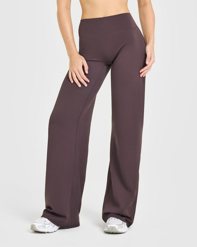 SoftMotionâ„¢ Straight Leg Bottoms | Dark Umber Brown