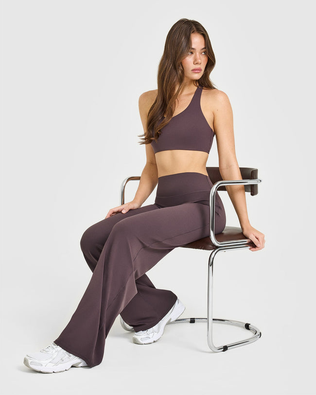 SoftMotionâ„¢ Straight Leg Bottoms | Dark Umber Brown