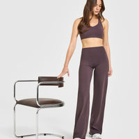SoftMotionâ„¢ Straight Leg Bottoms | Dark Umber Brown