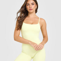 SoftMotionâ„¢ Strappy Mid Vest with Built in Bra Shelf | Pastel Yellow