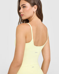 SoftMotionâ„¢ Strappy Mid Vest with Built in Bra Shelf | Pastel Yellow