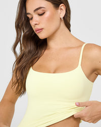 SoftMotionâ„¢ Strappy Mid Vest with Built in Bra Shelf | Pastel Yellow