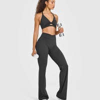 Unified Wrap Flared Bottoms White Logo | Coal
