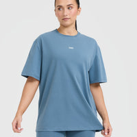Classic Oner Graphic Oversized Lightweight T-Shirt | Moonstone Blue
