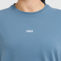 Classic Oner Graphic Oversized Lightweight T-Shirt | Moonstone Blue