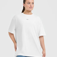 Classic Oner Graphic Oversized Lightweight T-Shirt | White