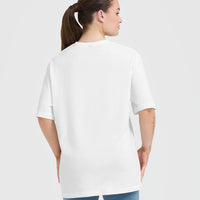 Classic Oner Graphic Oversized Lightweight T-Shirt | White