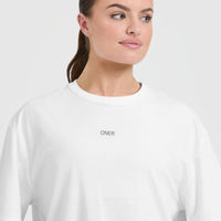 Classic Oner Graphic Oversized Lightweight T-Shirt | White
