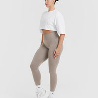 Classic Relaxed Crop Lightweight T-Shirt | White