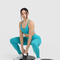 Effortless Seamless Leggings | Aqua Blue