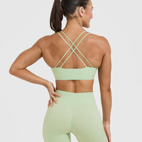 Everyday Cross Over Bralette | Mint Green