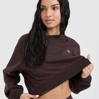 Foundations Crop Sweatshirt | Plum Brown