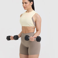 Go To Muscle Crop Tank | Off White