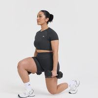 Go To Seamless Fitted Crop Top | Coal