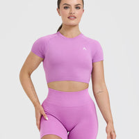 Go To Seamless Fitted Crop Top | Orchid Purple