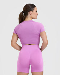 Go To Seamless Fitted Crop Top | Orchid Purple