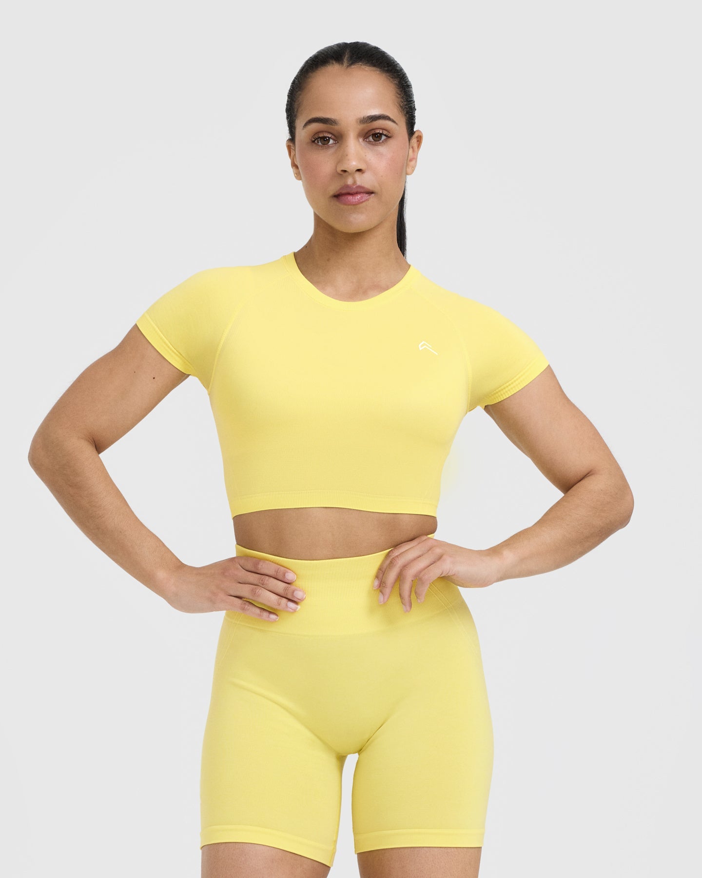 Go To Seamless Fitted Crop Top | Lemon Yellow