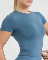 Mellow™ Soft Mid Short Sleeve T-Shirt | Moonstone Blue