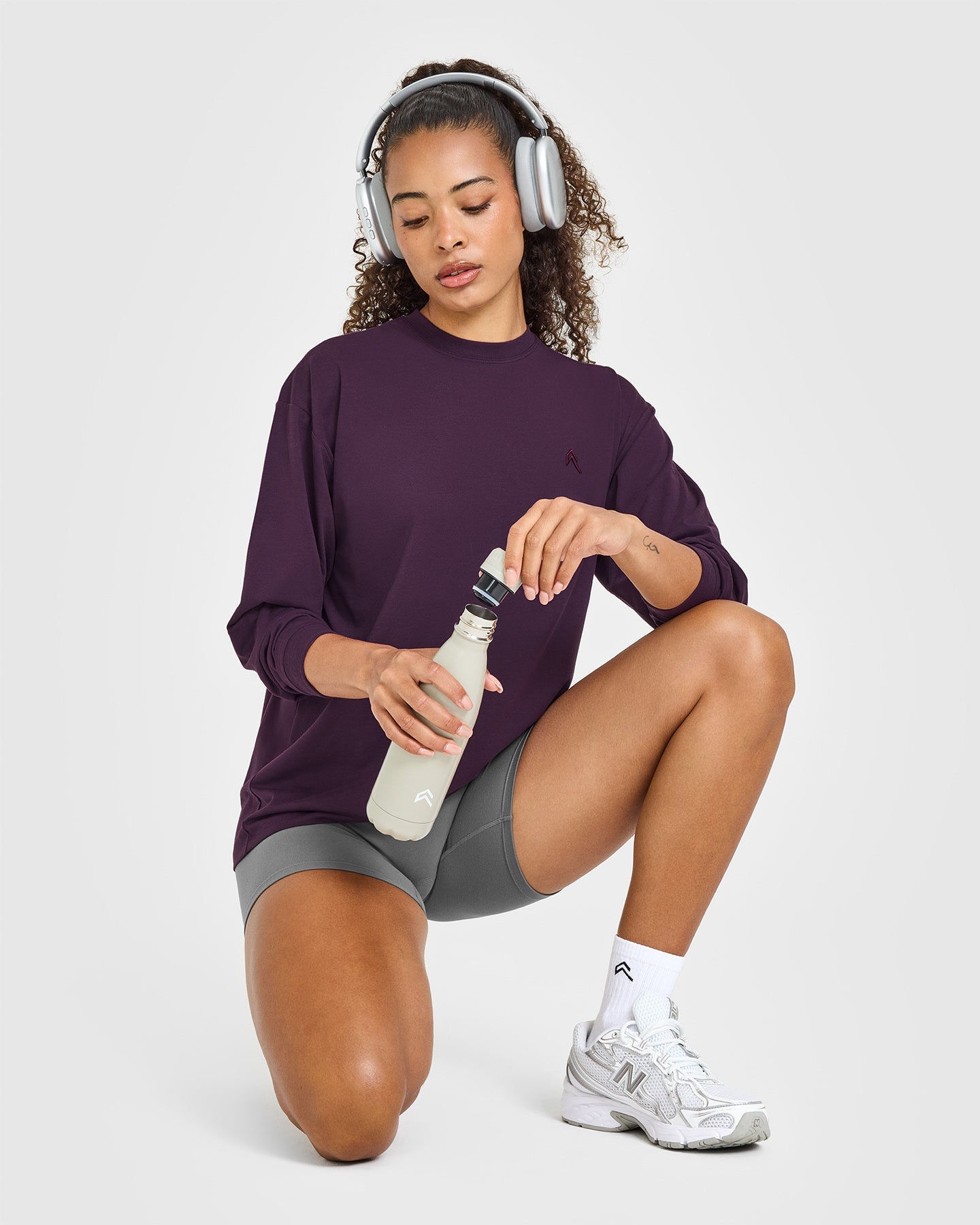 Classic Oversized Lightweight Long Sleeve Top | Blackberry Purple