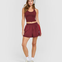 Cotton Fitted Mid Vest | Rosewood