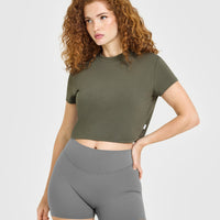 Cotton Relaxed T-Shirt | Alpine Green