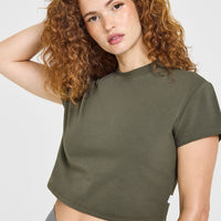 Cotton Relaxed T-Shirt | Alpine Green