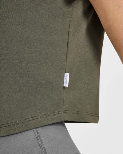 Cotton Relaxed T-Shirt | Alpine Green