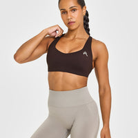 EasyLiftâ„¢ Cross Back Sports Bra | 70% Cocoa