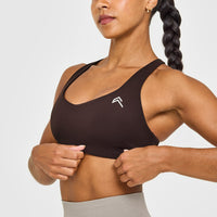 EasyLiftâ„¢ Cross Back Sports Bra | 70% Cocoa