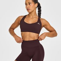 EasyLiftâ„¢ Cross Back Sports Bra | Plum Brown