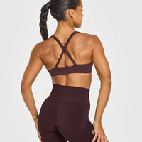 EasyLiftâ„¢ Cross Back Sports Bra | Plum Brown