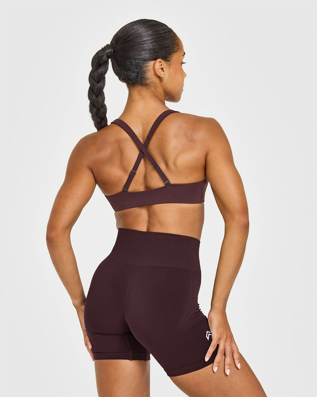 EasyLiftâ„¢ Cross Back Sports Bra | Plum Brown
