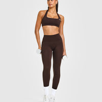 EasyLiftâ„¢ Halter Bralette with White Logo | 70% Cocoa