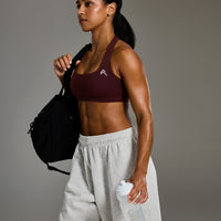 EasyLiftâ„¢ Halter Bralette with White Logo | Rosewood