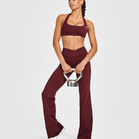 EasyLiftâ„¢ Halter Bralette with White Logo | Rosewood