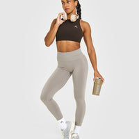 EasyLiftâ„¢ High Neck Sports Bra | 70% Cocoa